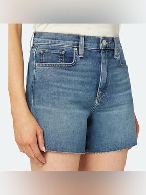 Hudson Jeans Devon Blue High-Rise Denim Shorts